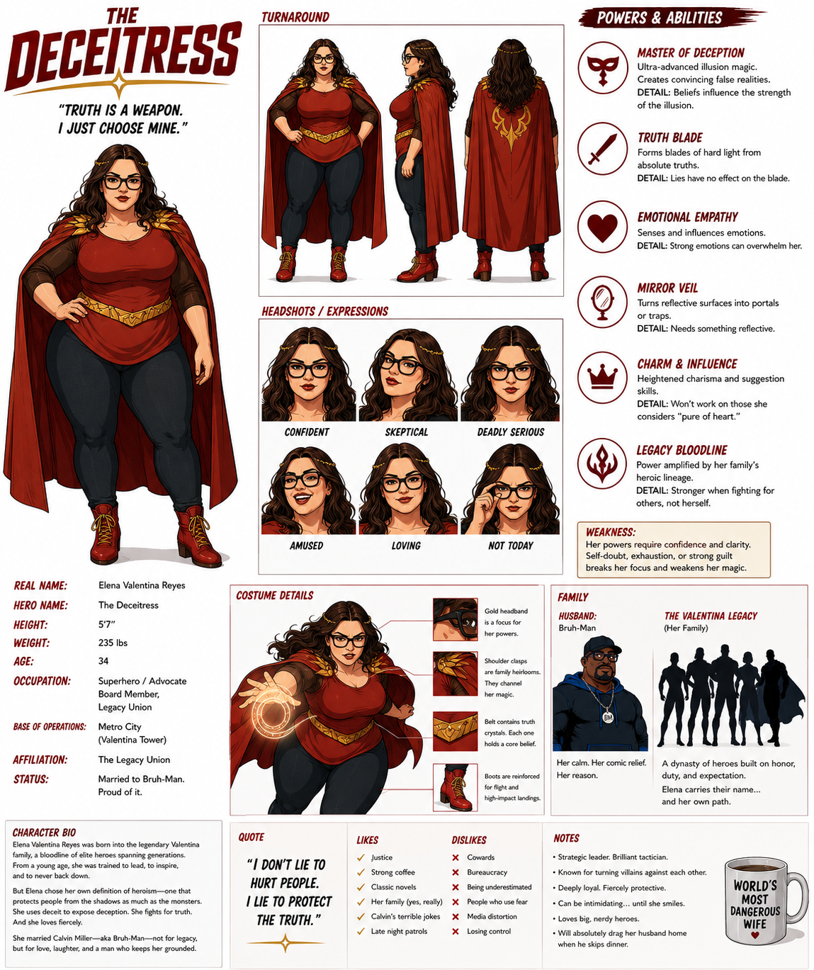 The Deceitress character sheet