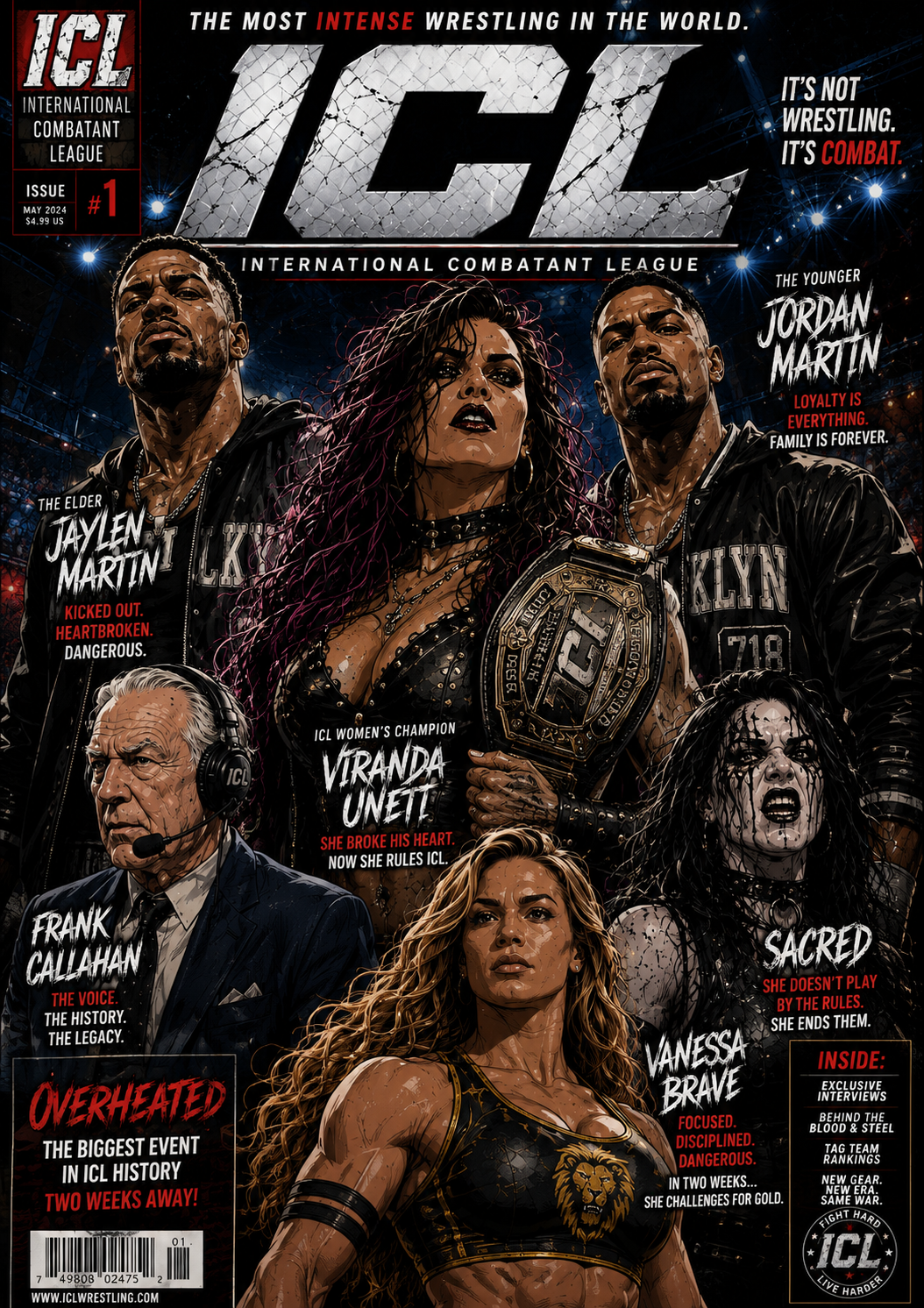 ICL backstage and championship-focused page art
