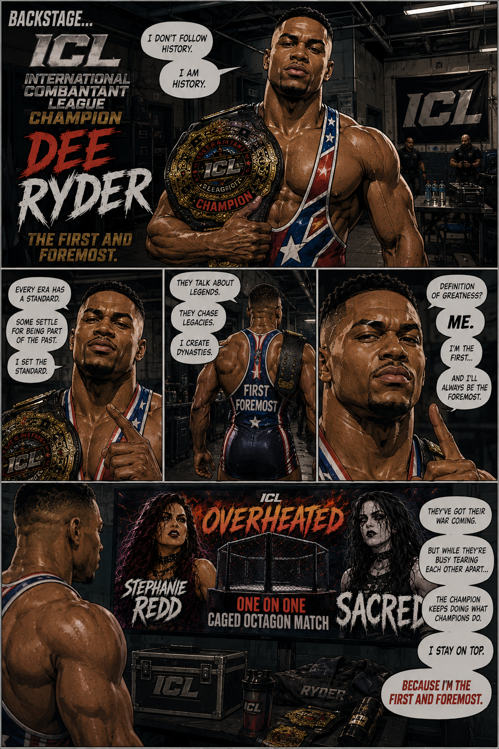 International Combatant League rivalry art preview